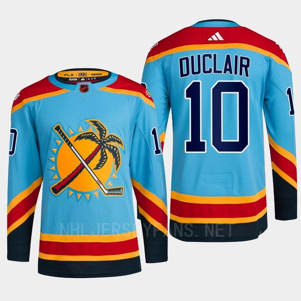 Florida Panthers 2022 Reverse Retro 2.0 Anthony Duclair Blue Authentic Primegreen Jersey Men's