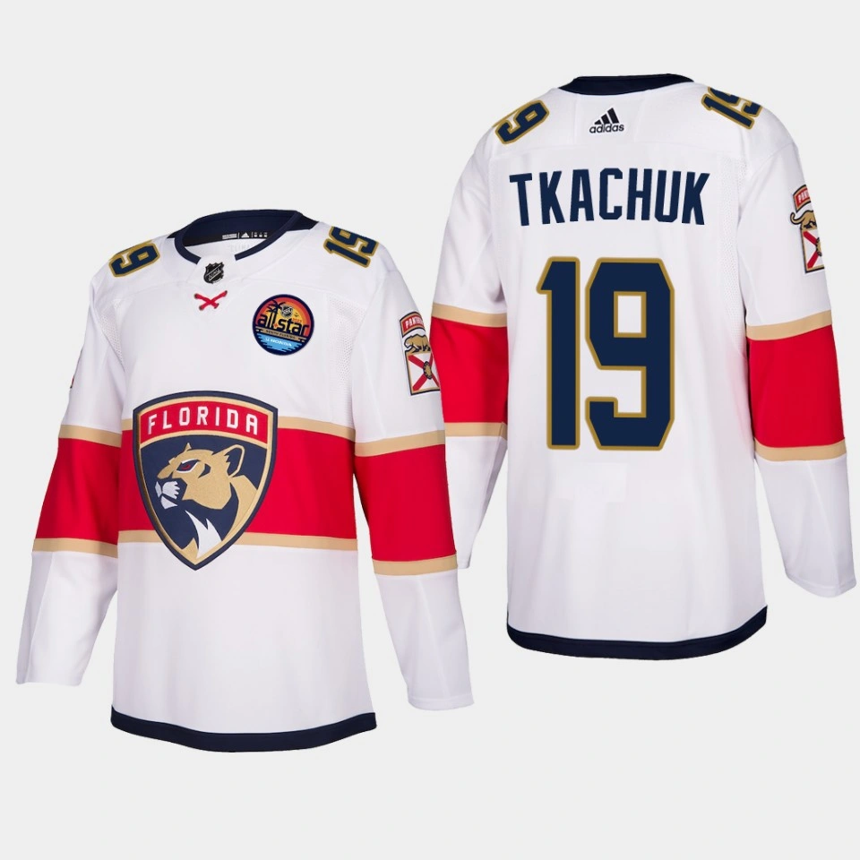 Florida Panthers #19 Matthew Tkachuk 2023 All-Star Patch Away Authentic White Jersey Florida Panthers #19 Matthew Tkachuk 2023 All-Star Patch Away Authentic White Jersey