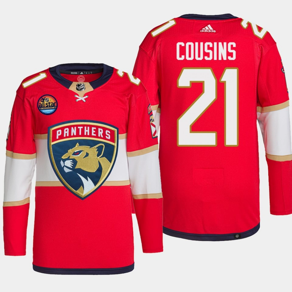 Youth Nick Cousins #21 Florida Panthers Red Jersey 2022 Primegreen Authentic Home