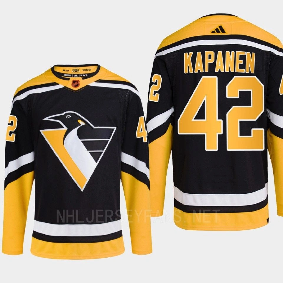 Women's Pittsburgh Penguins 2022 Reverse Retro 2.0 Kasperi Kapanen Black Authentic Primegreen Jersey Men's Women's Pittsburgh Penguins 2022 Reverse Retro 2.0 Kasperi Kapanen Black Authentic Primegreen Jersey Men's