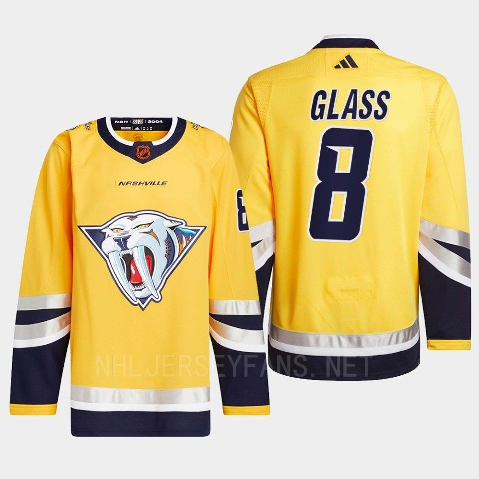 Women's Nashville Predators 2022 Reverse Retro 2.0 Cody Glass Yellow Authentic Primegreen Jersey Men's