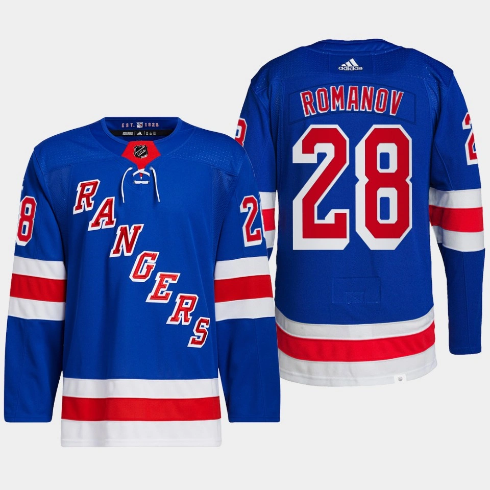 Women's New York Rangers Alexander Romanov Blue Home Primegreen Authentic Jersey