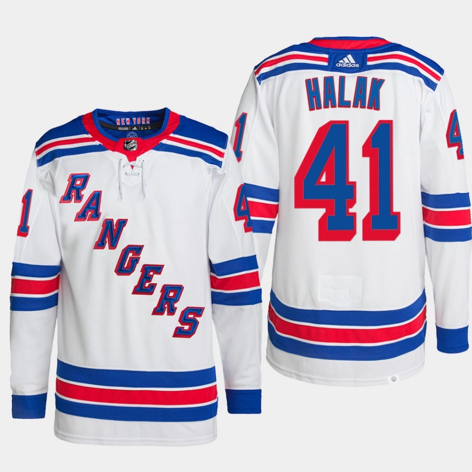 Jaroslav Halak #41 New York Rangers White Jersey Primegreen Authentic Away