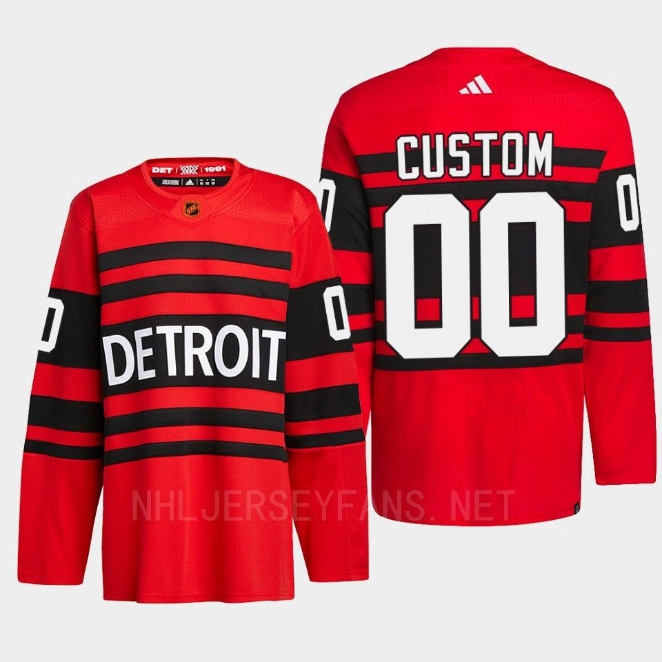Youth Detroit Red Wings 2022 Reverse Retro 2.0 Custom Red Authentic Pro Jersey Men's Youth Detroit Red Wings 2022 Reverse Retro 2.0 Custom Red Authentic Pro Jersey Men's