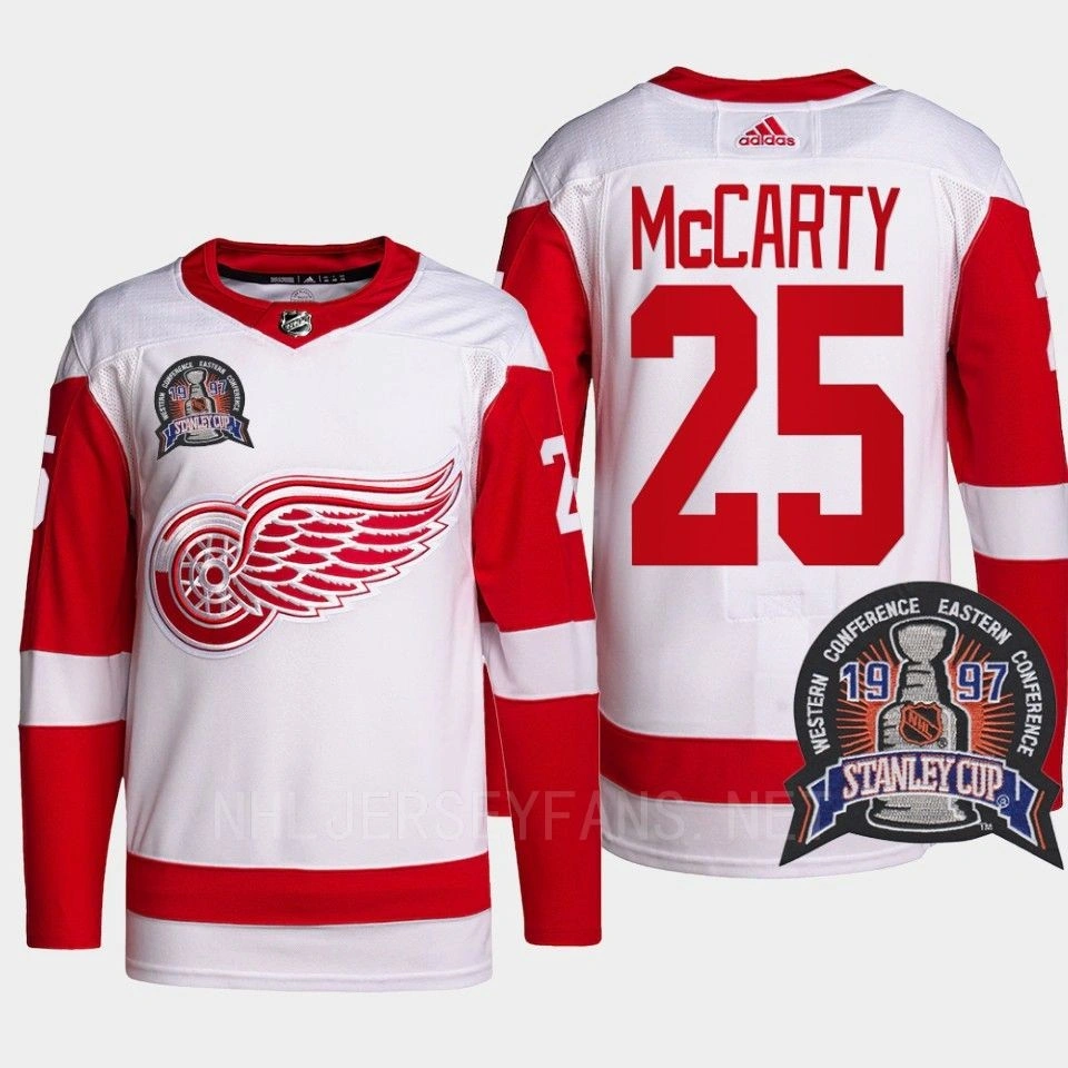 Youth Darren McCarty 1997 Stanley Cup Detroit Red Wings Red Jersey 25th Anniversary #25