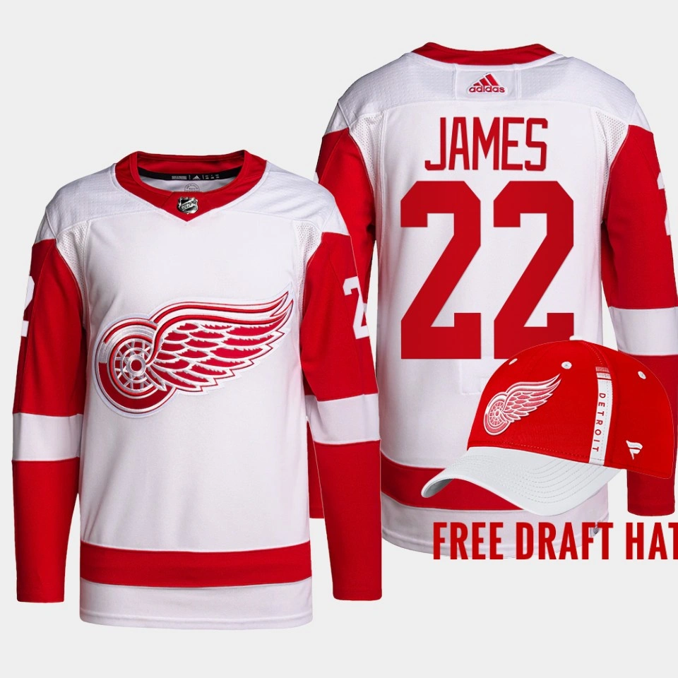 Women's Dylan James Detroit Red Wings 2022 NHL Draft White Jersey Authentic Primegreen Away Women's Dylan James Detroit Red Wings 2022 NHL Draft White Jersey Authentic Primegreen Away