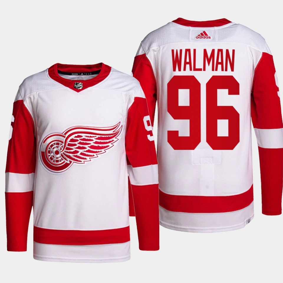Youth Detroit Red Wings Jake Walman White Away Primegreen Authentic Jersey