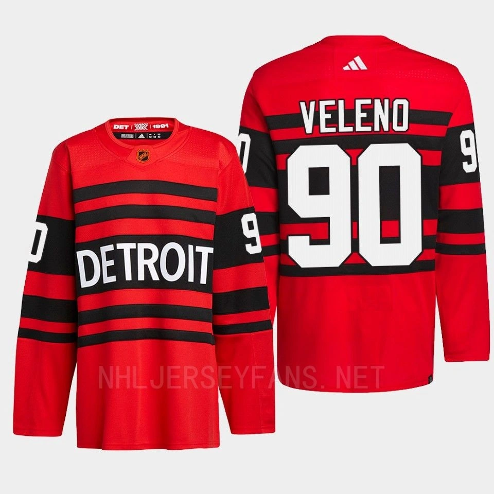 Youth Detroit Red Wings 2022 Reverse Retro 2.0 Joe Veleno Red Authentic Pro Jersey Men's