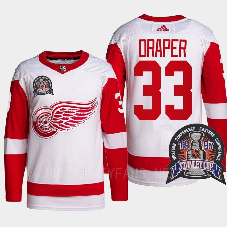 Youth Kris Draper 1997 Stanley Cup Detroit Red Wings Red Jersey 25th Anniversary #33 Youth Kris Draper 1997 Stanley Cup Detroit Red Wings Red Jersey 25th Anniversary #33