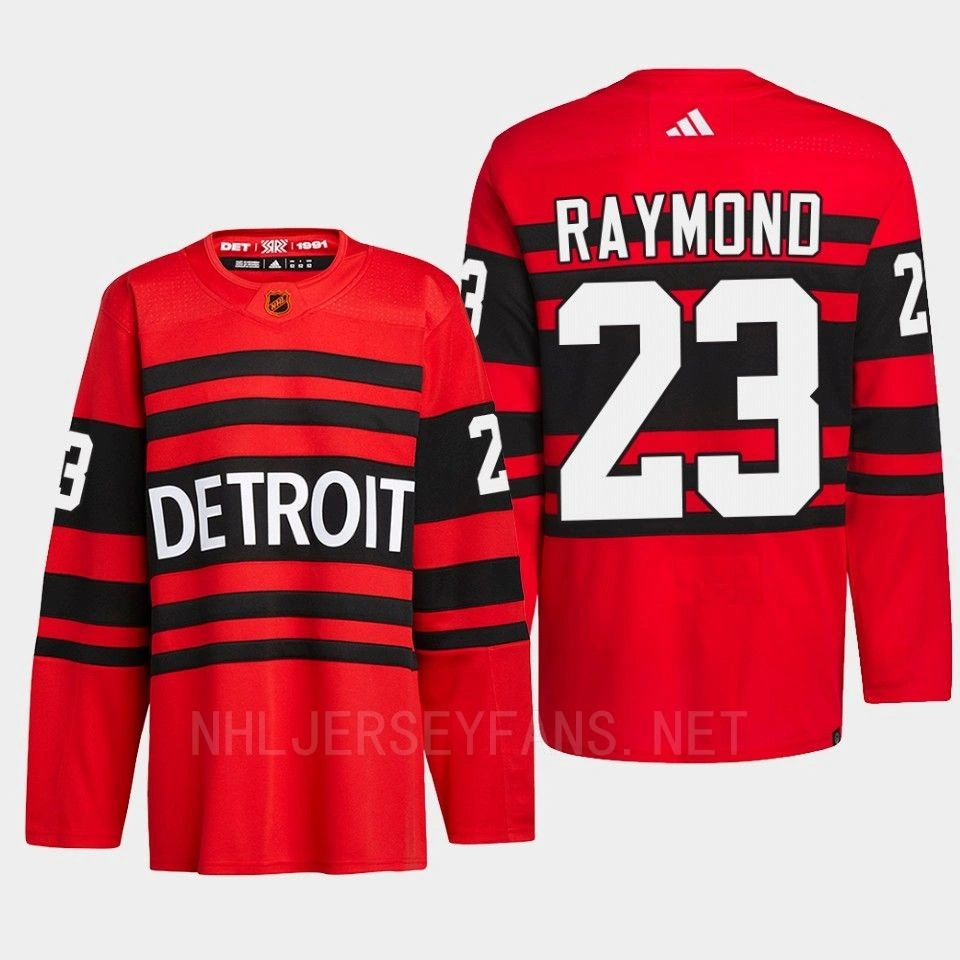 Detroit Red Wings 2022 Reverse Retro 2.0 Lucas Raymond Red Authentic Pro Jersey Men's Detroit Red Wings 2022 Reverse Retro 2.0 Lucas Raymond Red Authentic Pro Jersey Men's