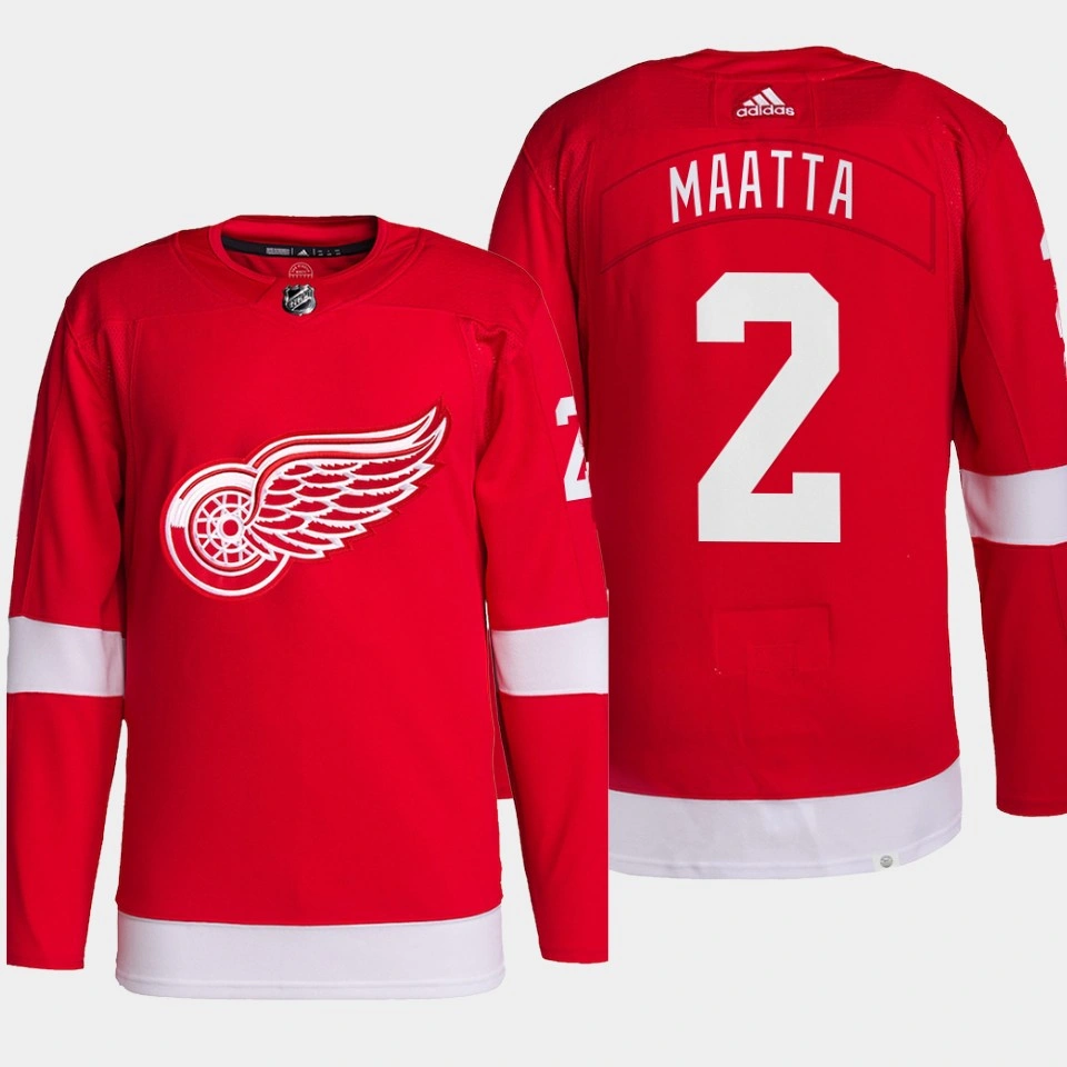 Youth Olli Maatta #2 Detroit Red Wings Red Jersey Primegreen Authentic Home