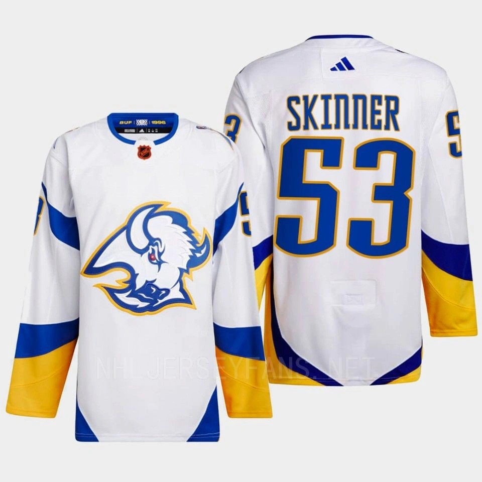 Women's Jeff Skinner Reverse Retro 2.0 2022 Buffalo Sabres White Jersey Authentic Primegreen #53