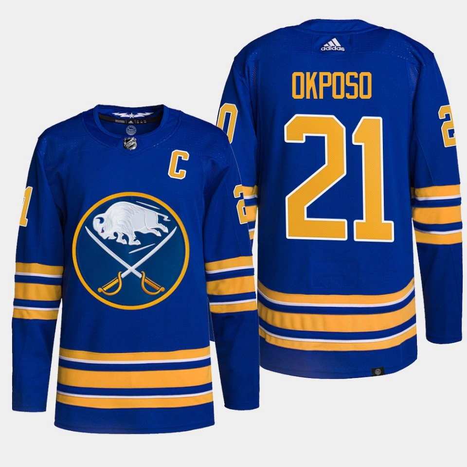 Women's Kyle Okposo #21 Buffalo Sabres Royal Jersey 2022-23 Captain Patch Authentic Primegreen