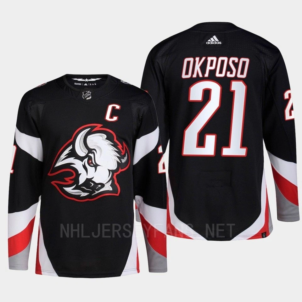 Women's Buffalo Sabres 2022-23 Goathead Third Kyle Okposo Black Primegreen Authentic Jersey Men's