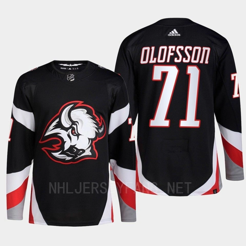 Buffalo Sabres 2022-23 Goathead Third Victor Olofsson Black Primegreen Authentic Jersey Men's Buffalo Sabres 2022-23 Goathead Third Victor Olofsson Black Primegreen Authentic Jersey Men's