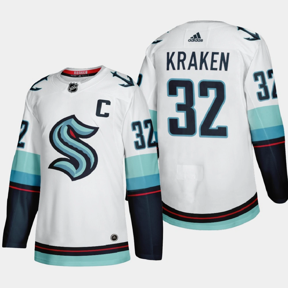 Youth Seattle Kraken #32 2021-22 Away Authentic White Jersey Youth Seattle Kraken #32 2021-22 Away Authentic White Jersey