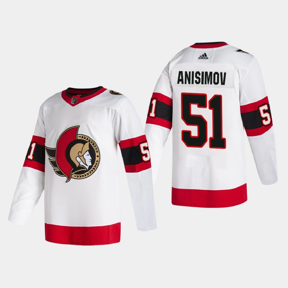 Youth Ottawa Senators Artem Anisimov #51 2020-21 Away 2D Authentic Pro White Jersey Youth Ottawa Senators Artem Anisimov #51 2020-21 Away 2D Authentic Pro White Jersey