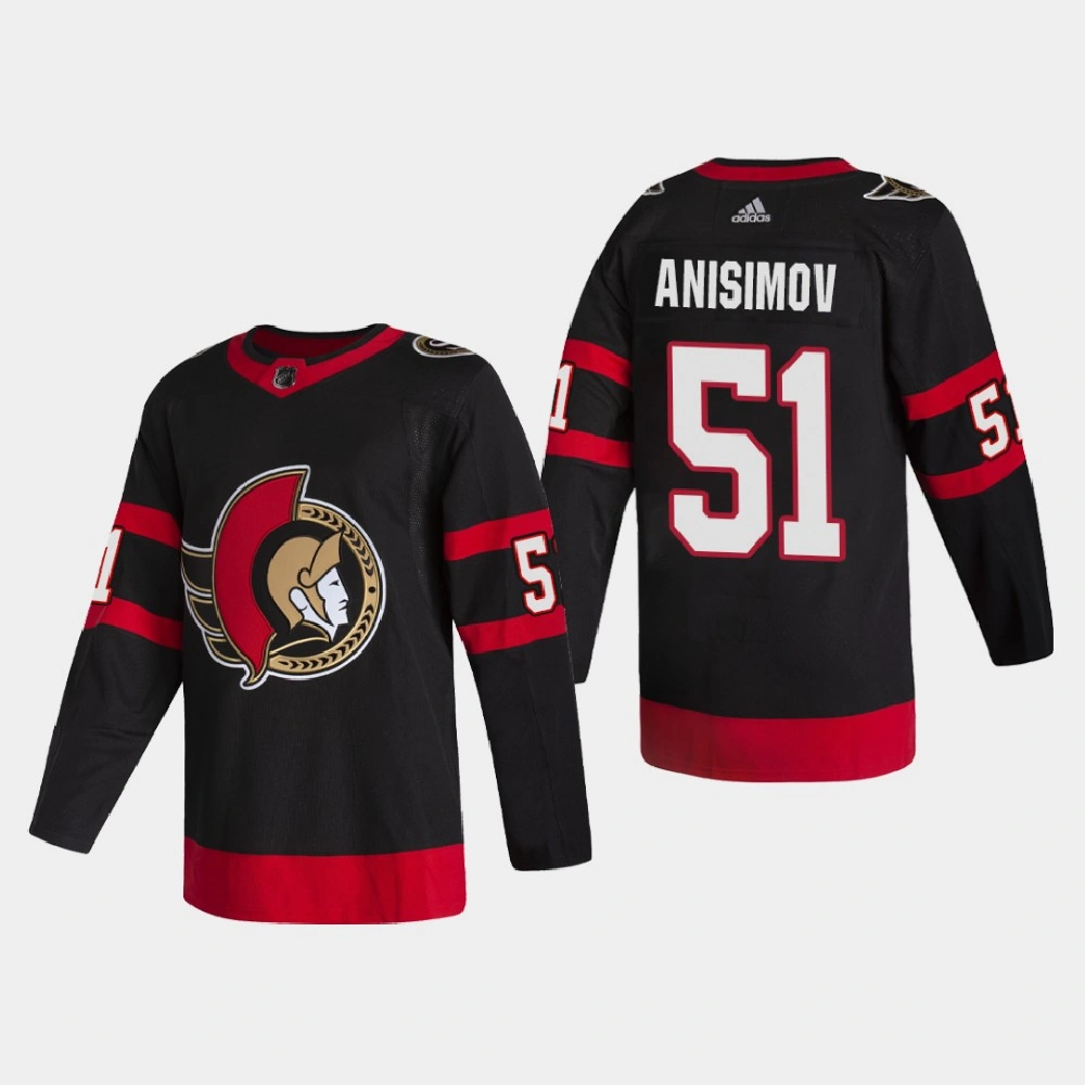 Women's Ottawa Senators Artem Anisimov #51 2020-21 Home 2D Authentic Pro Black Jersey