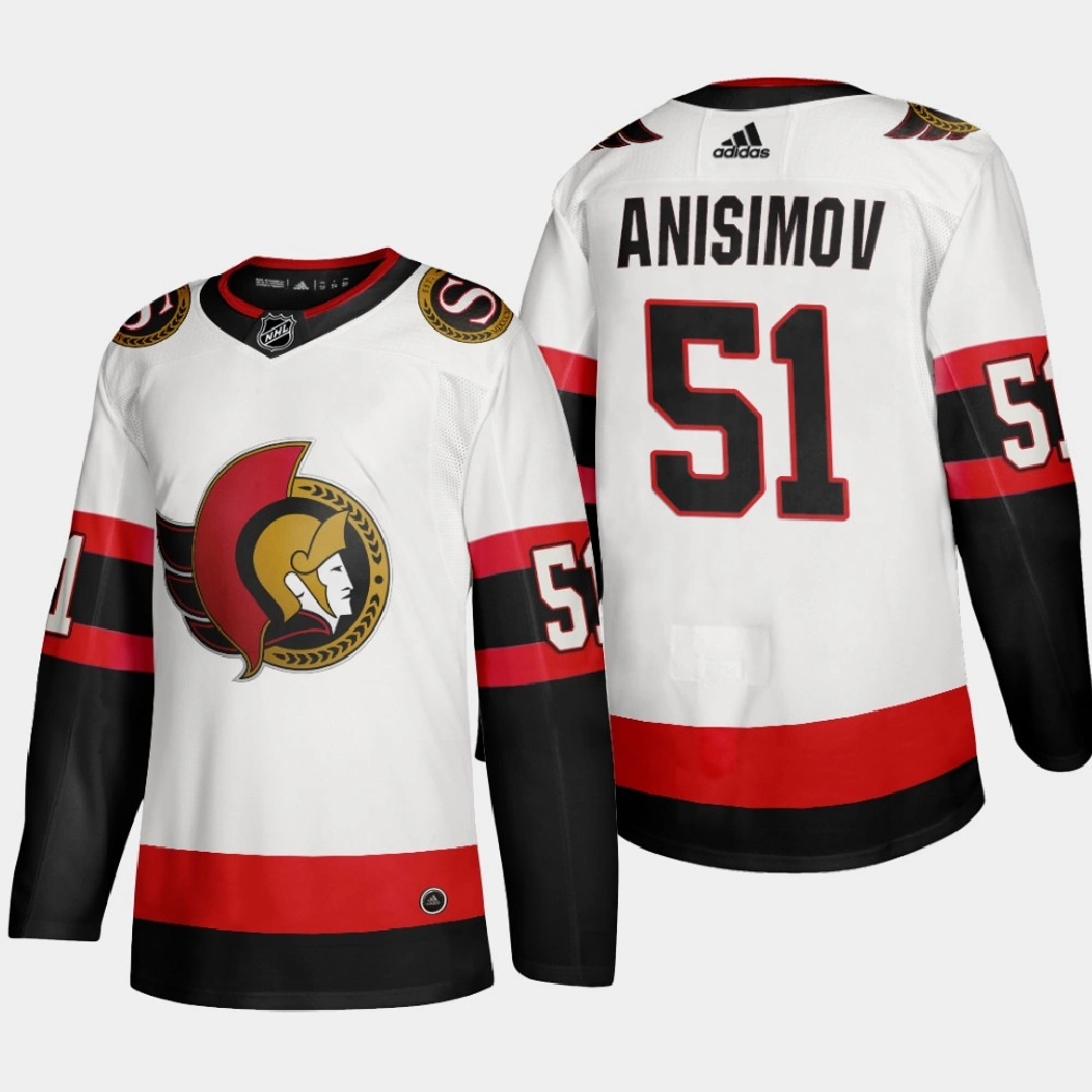 Youth Ottawa Senators Artem Anisimov #51 2020-21 Away Authentic White Jersey Youth Ottawa Senators Artem Anisimov #51 2020-21 Away Authentic White Jersey