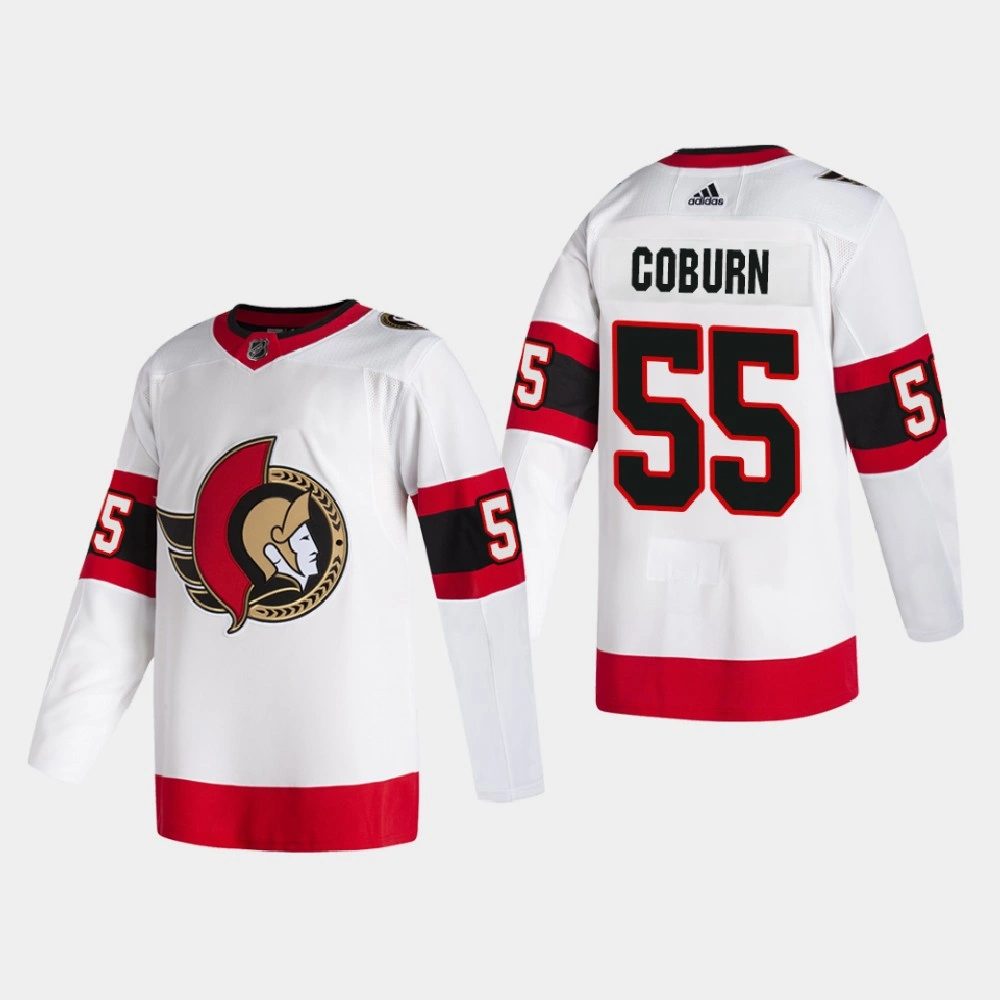 Women's Ottawa Senators Braydon Coburn #55 2020-21 Away 2D Authentic Pro White Jersey