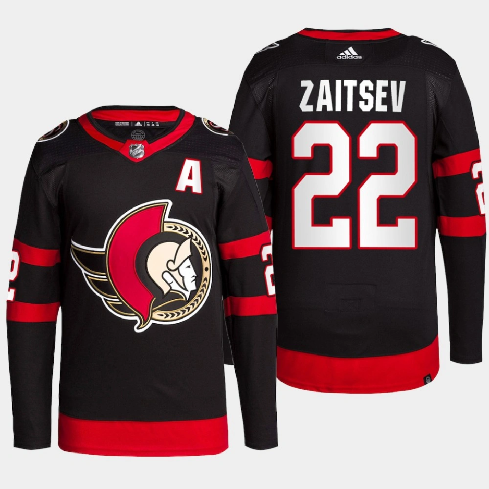 Youth Nikita Zaitsev #22 Ottawa Senators Black Jersey 2022 Home Primegreen Authentic Pro