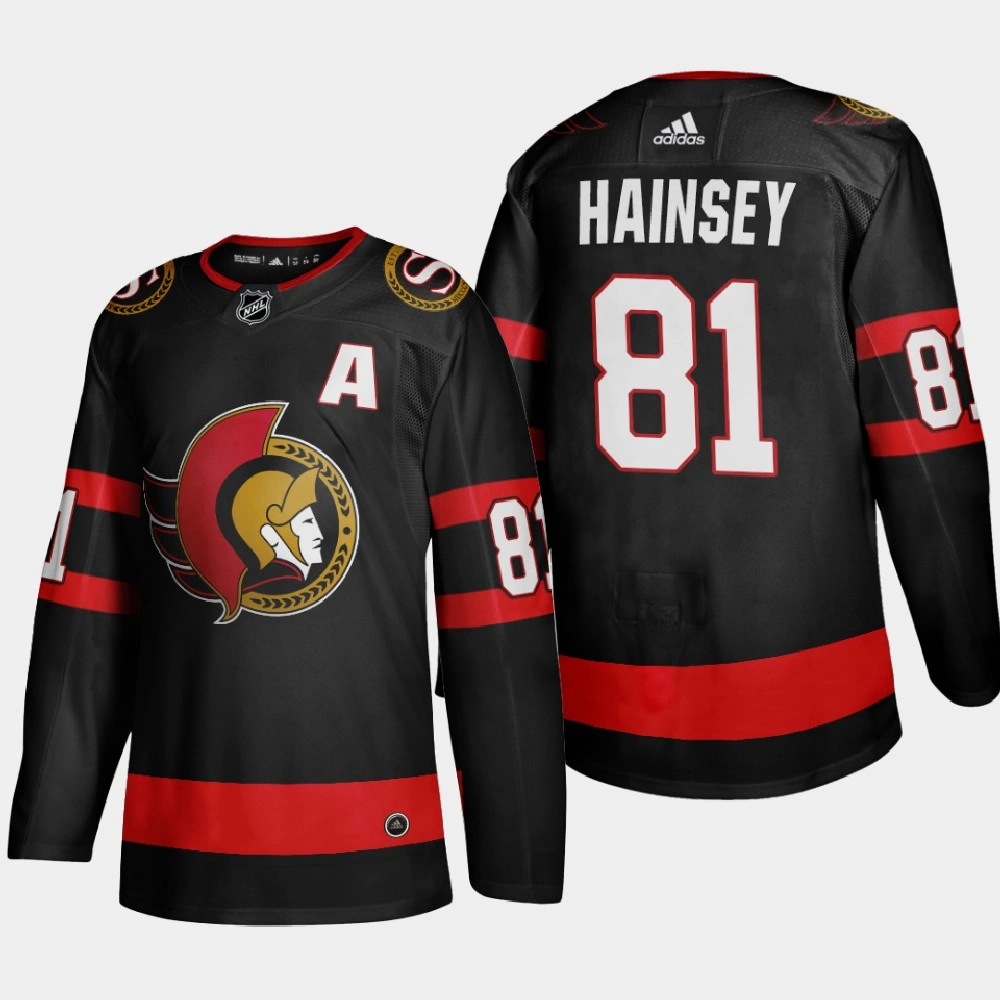 Ottawa Senators Ron Hainsey #81 2020-21 Home Authentic Black Jersey