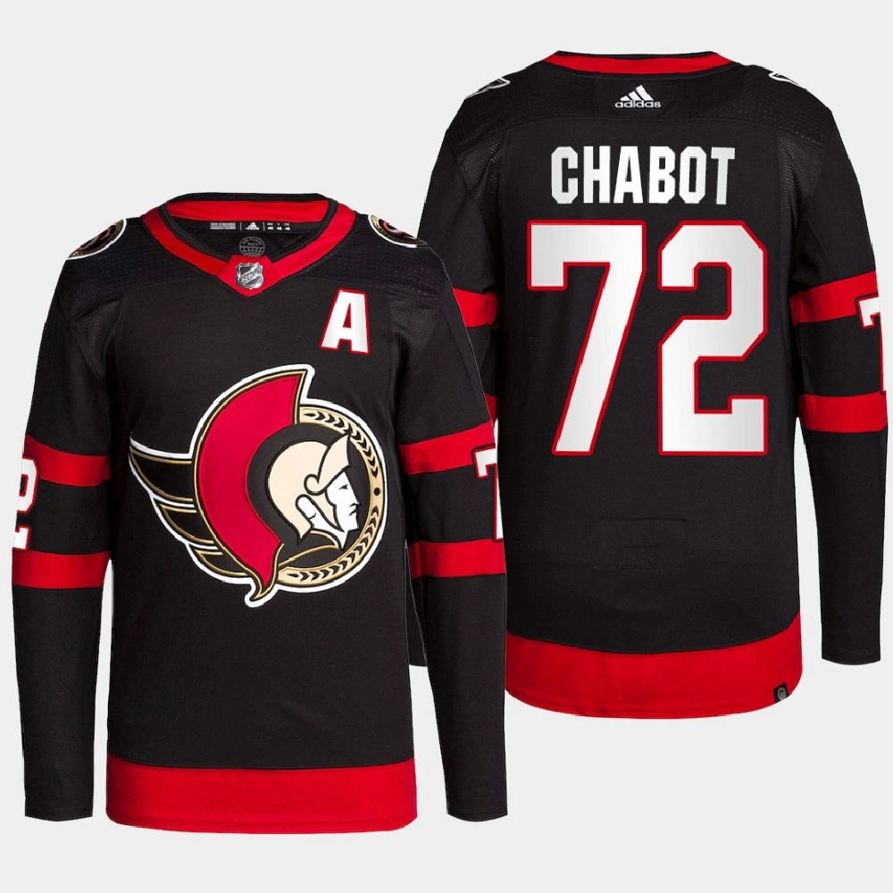 Thomas Chabot #72 Ottawa Senators Black Jersey 2022 Home Primegreen Authentic Pro Thomas Chabot #72 Ottawa Senators Black Jersey 2022 Home Primegreen Authentic Pro