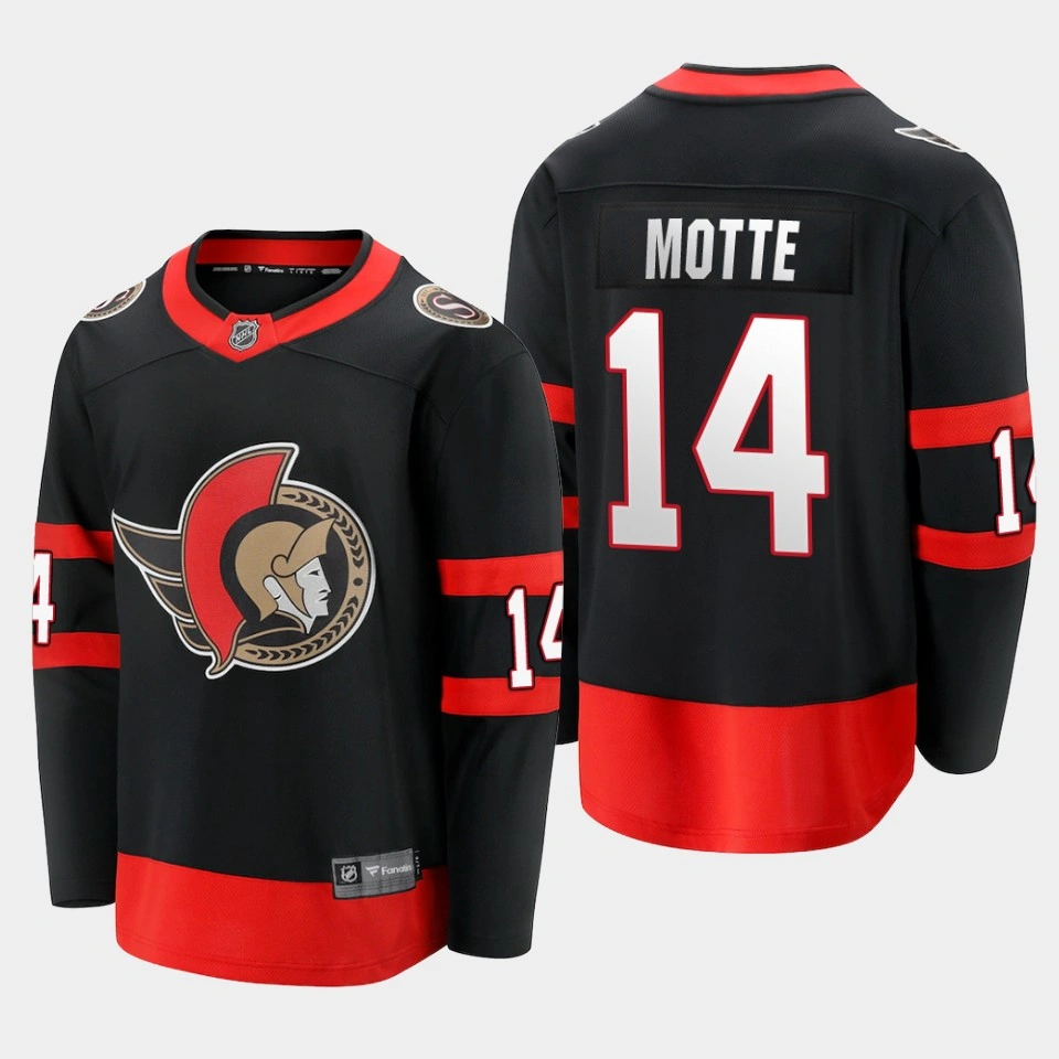 Ottawa Senators Tyler Motte Black Breakaway Player Home Jersey