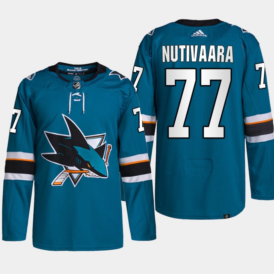 San Jose Sharks Markus Nutivaara Teal Home Primegreen Authentic Jersey 2022 San Jose Sharks Markus Nutivaara Teal Home Primegreen Authentic Jersey 2022
