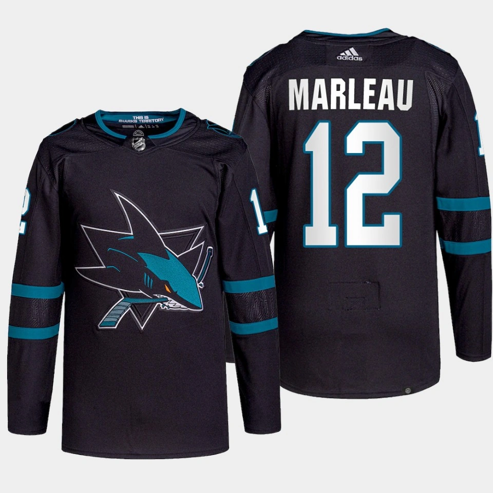 San Jose Sharks Patrick Marleau Black Primegreen Retired Number Jersey