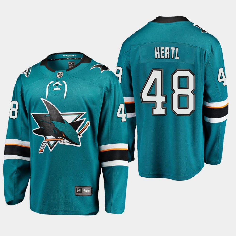 San Jose Sharks #48 Tomas Hertl Premier Breakaway Player Home Jersey Teal
