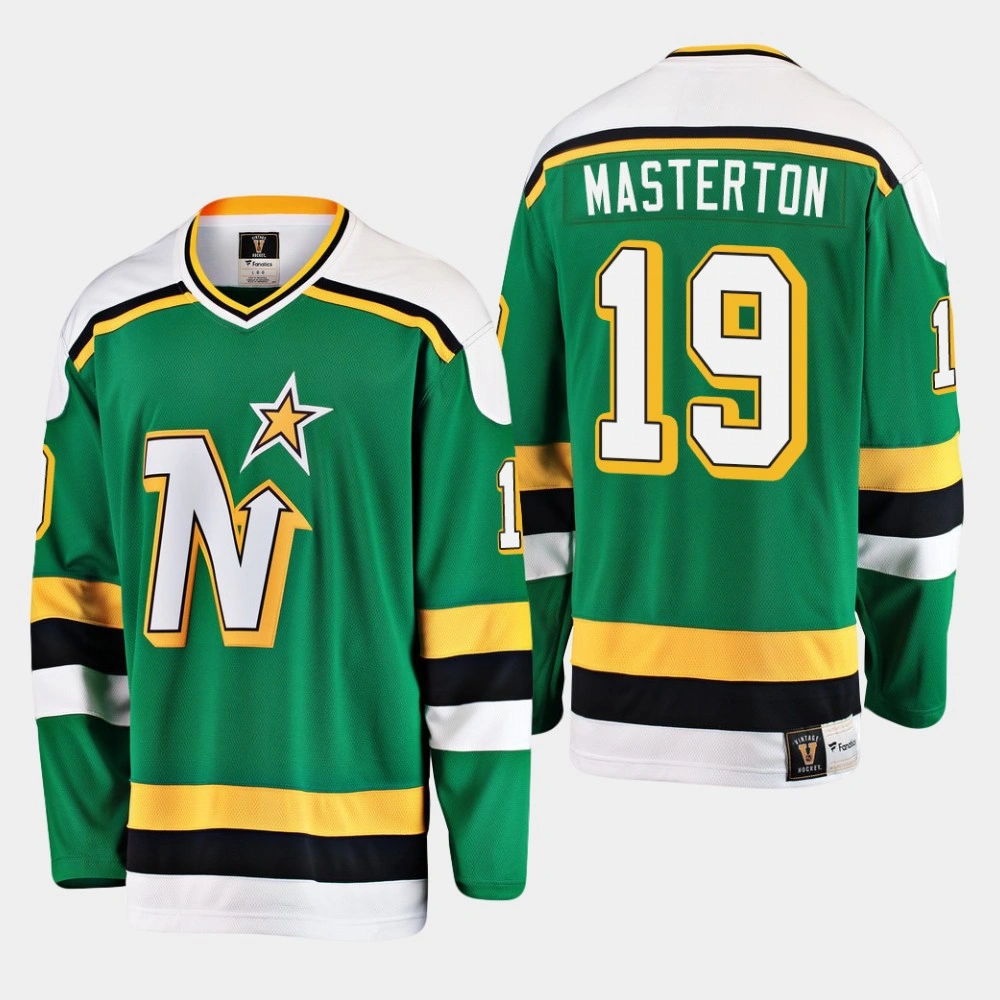 Minnesota North Stars Bill Masterton #19 Heritage Premier Breakaway Player Green Jersey Minnesota North Stars Bill Masterton #19 Heritage Premier Breakaway Player Green Jersey