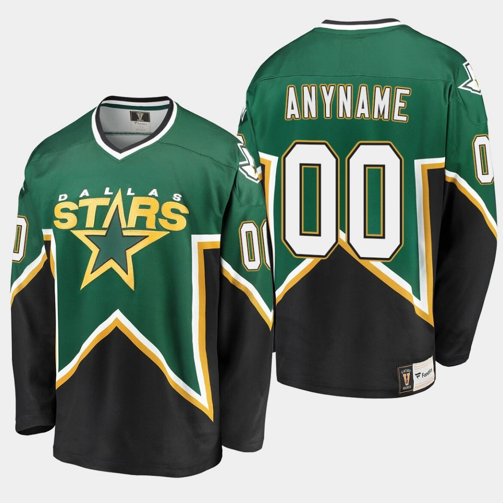 Dallas Stars Custom #00 Heritage Premier Breakaway Player Kelly Green Jersey