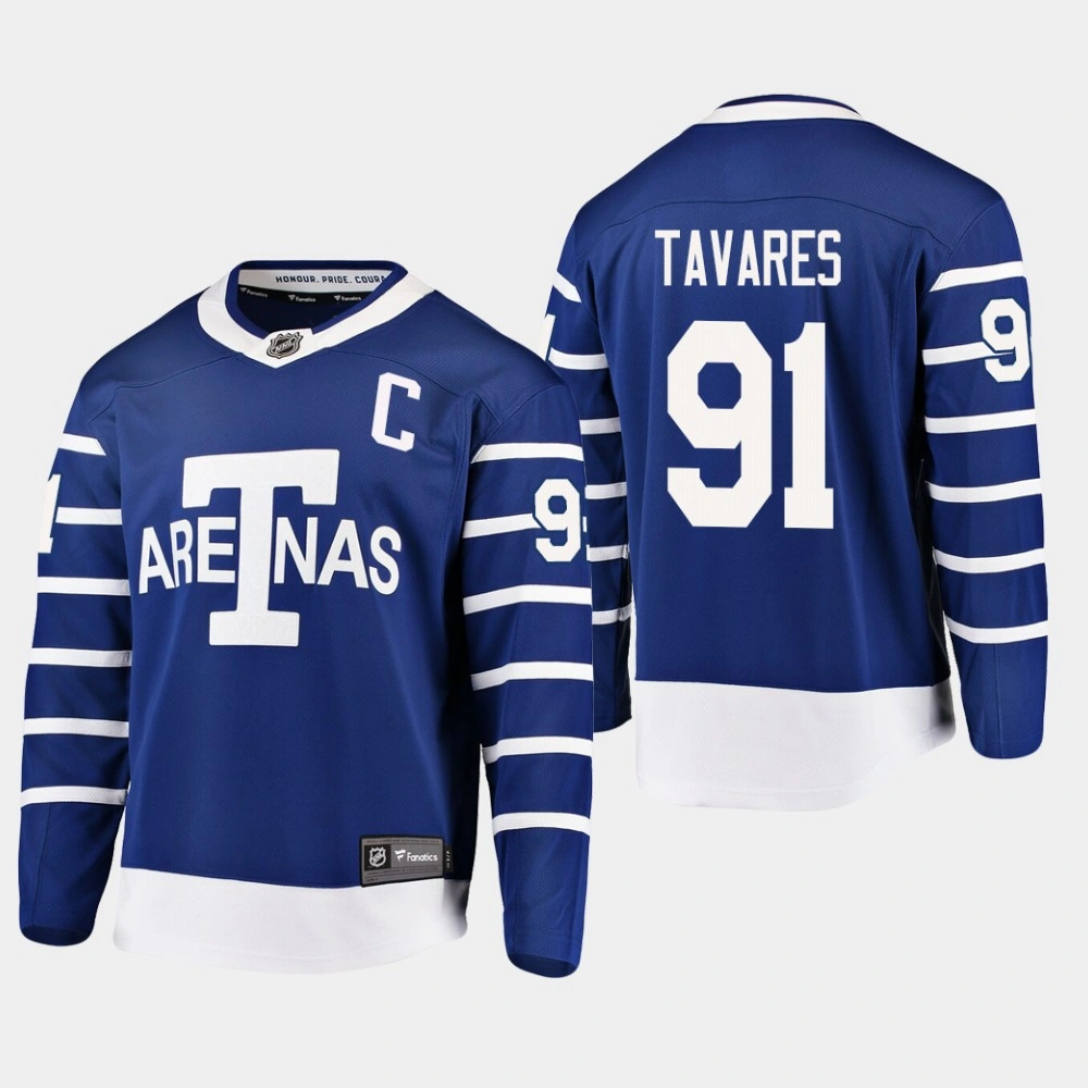 Women's Toronto Arenas John Tavares #91 Throwback Breakaway Player Blue Jersey Women's Toronto Arenas John Tavares #91 Throwback Breakaway Player Blue Jersey