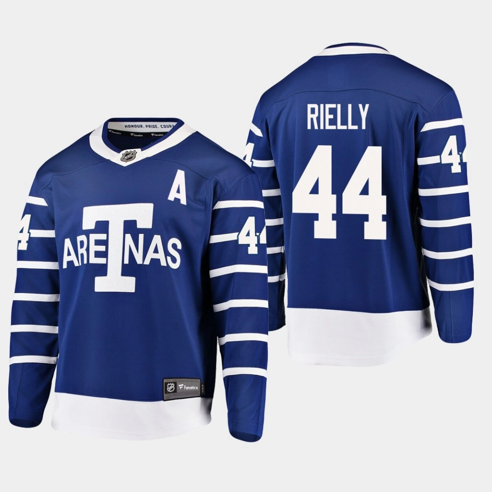 Toronto Arenas Morgan Rielly #44 Throwback Breakaway Player Blue Jersey Toronto Arenas Morgan Rielly #44 Throwback Breakaway Player Blue Jersey