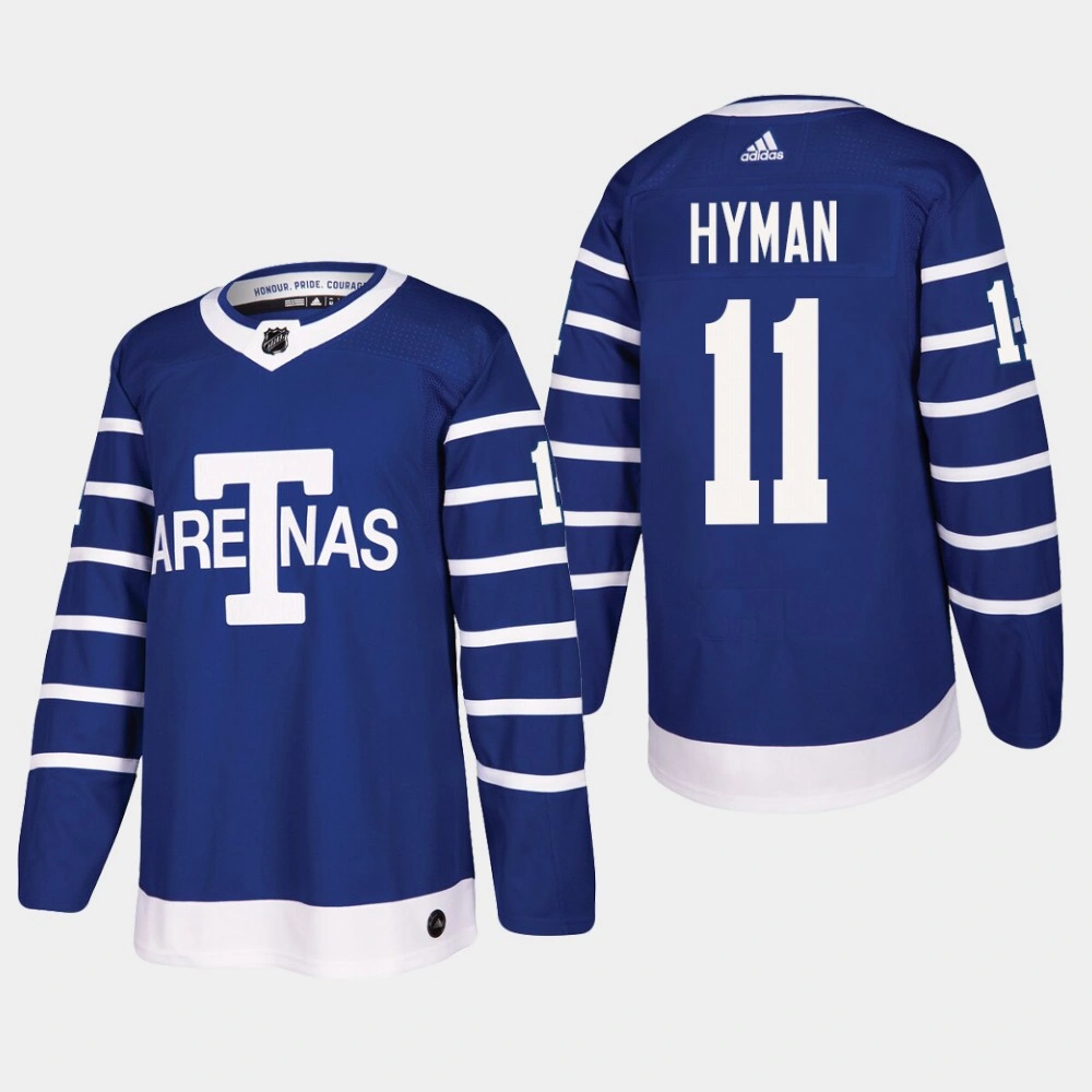 Toronto Arenas Zach Hyman #11 Throwback Authentic Blue Jersey