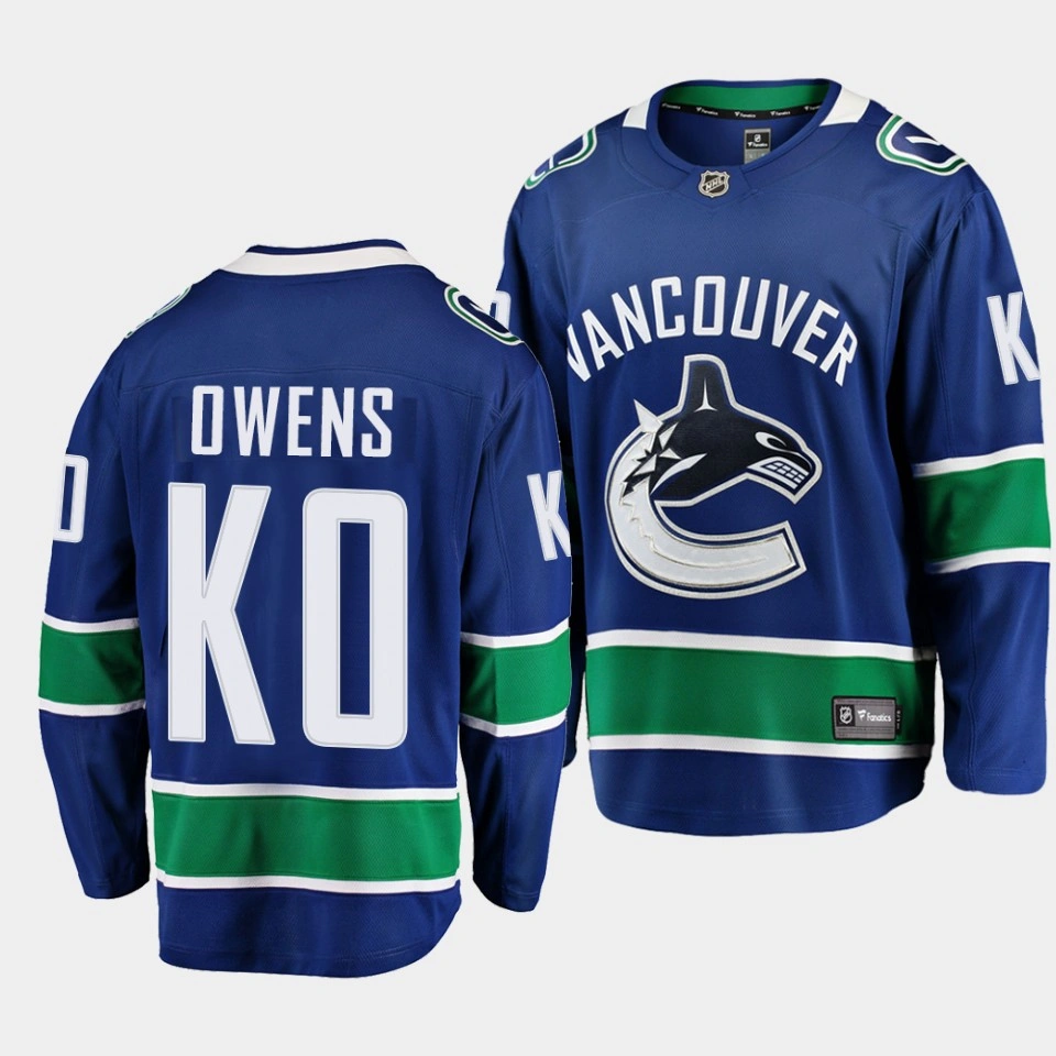 Vancouver Canucks KO Owens Kevin Owens Blue Home Jersey