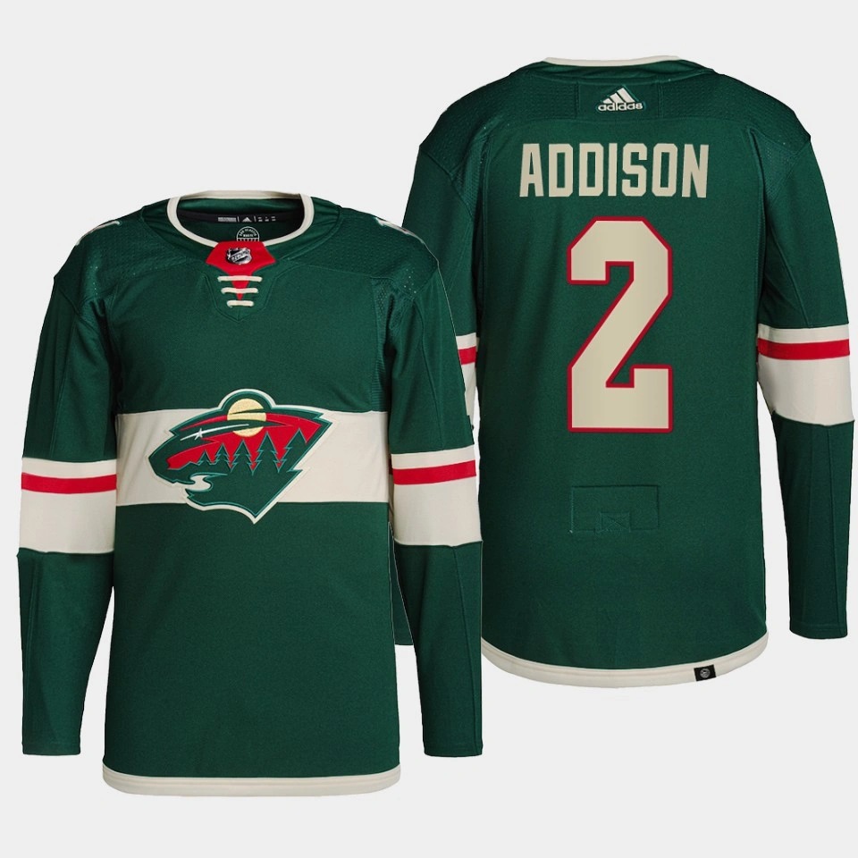 Youth Calen Addison #2 Minnesota Wild Green Jersey Authentic Home Youth Calen Addison #2 Minnesota Wild Green Jersey Authentic Home