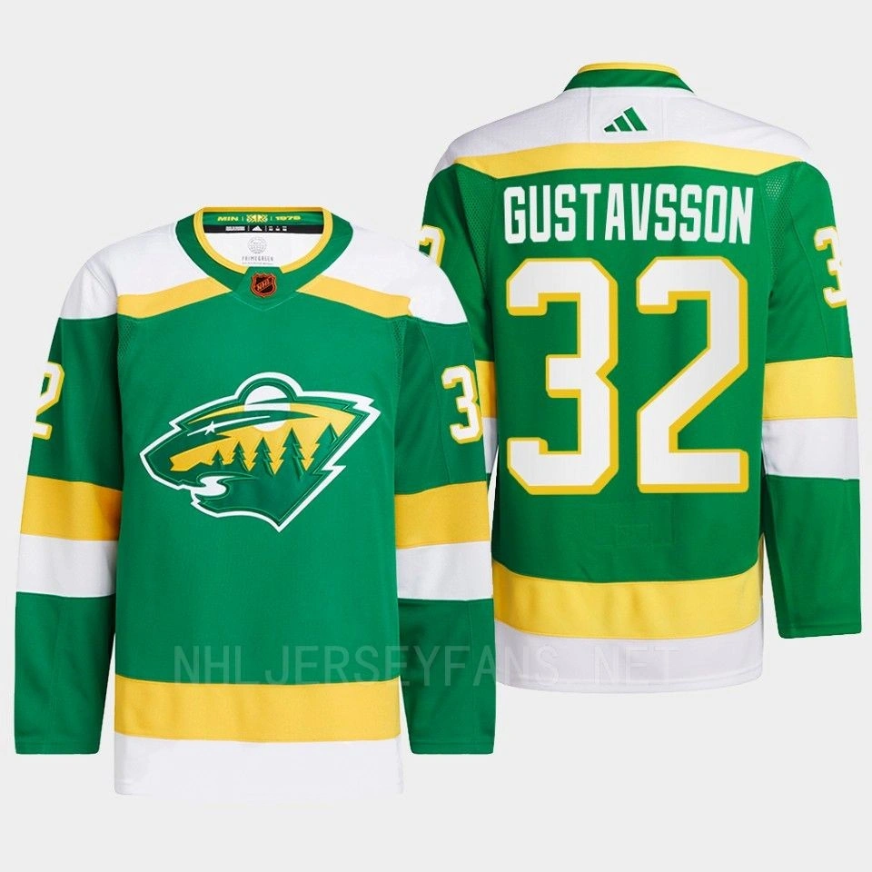 Women's Filip Gustavsson #32 Minnesota Wild Green Jersey 2022 Reverse Retro 2.0 Authentic Pro