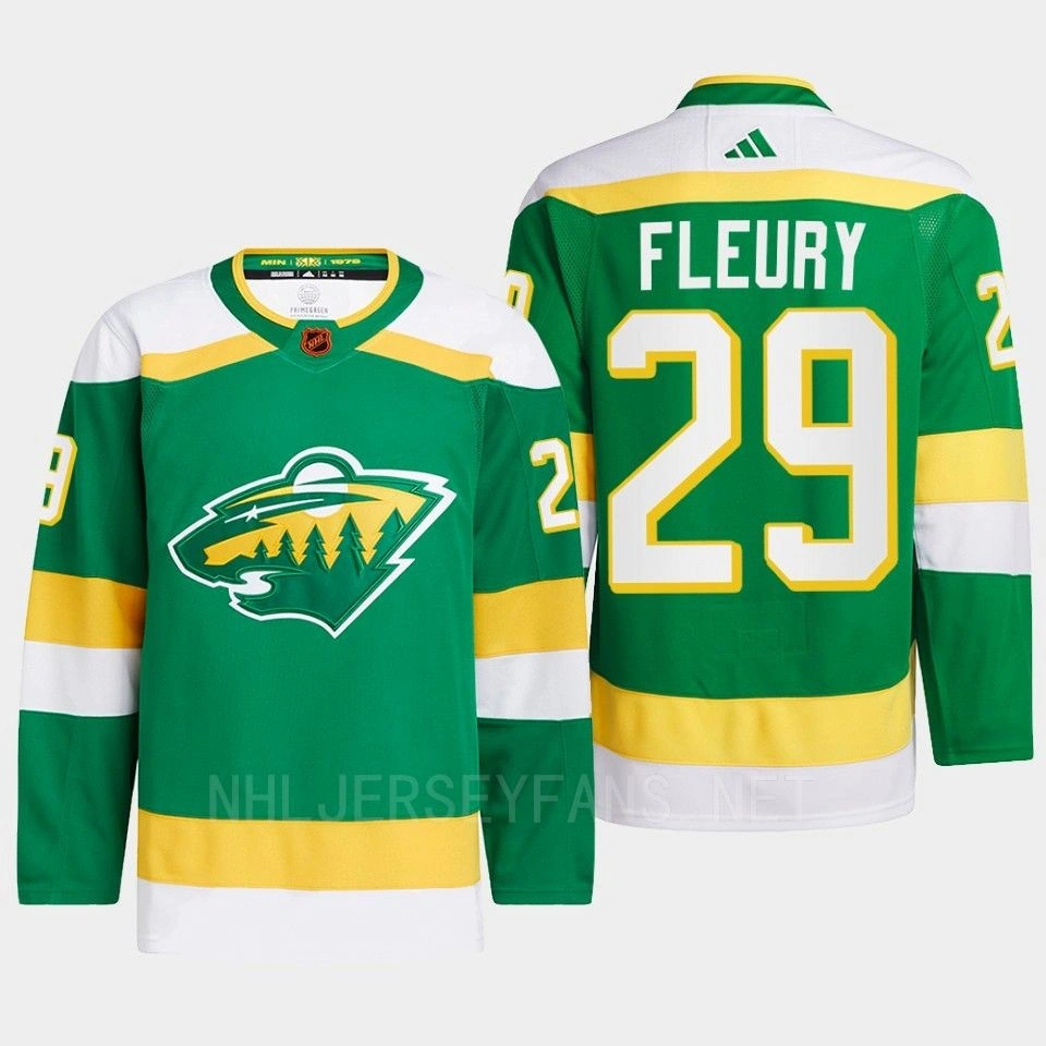 Women's Marc-Andre Fleury #29 Minnesota Wild Green Jersey 2022 Reverse Retro 2.0 Authentic Pro