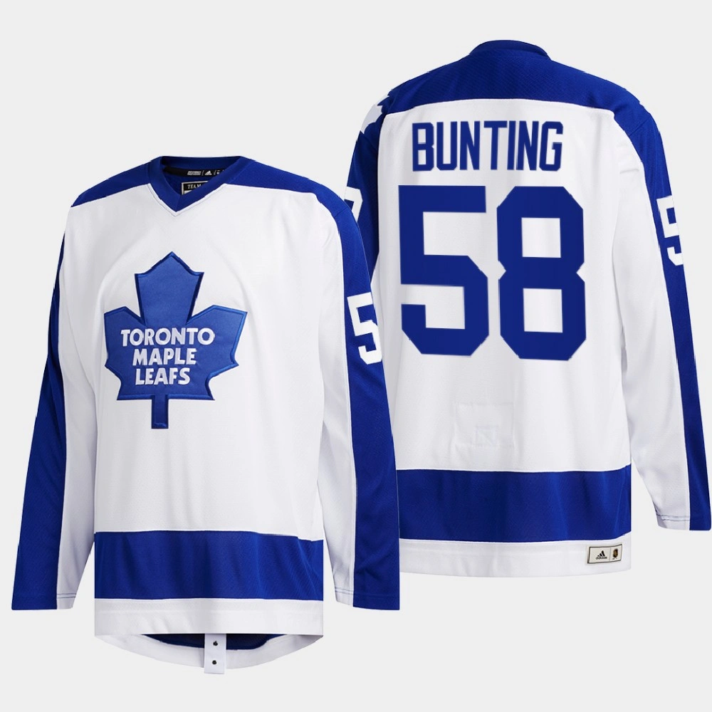 Toronto Maple Leafs Michael Bunting #58 Team Classics White Jersey Primary Logo