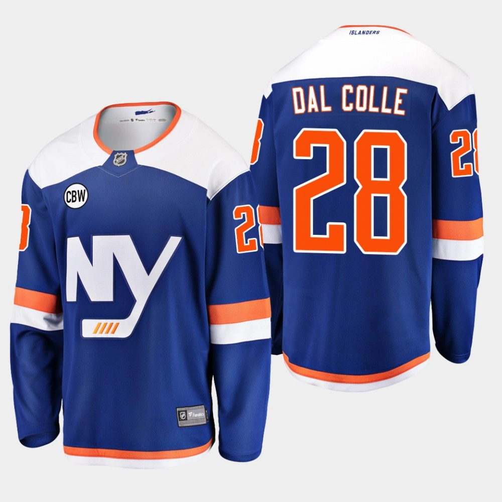 Men's Michael Dal Colle #28 New York Islanders 2019 Alternate Player Blue Breakaway Jersey