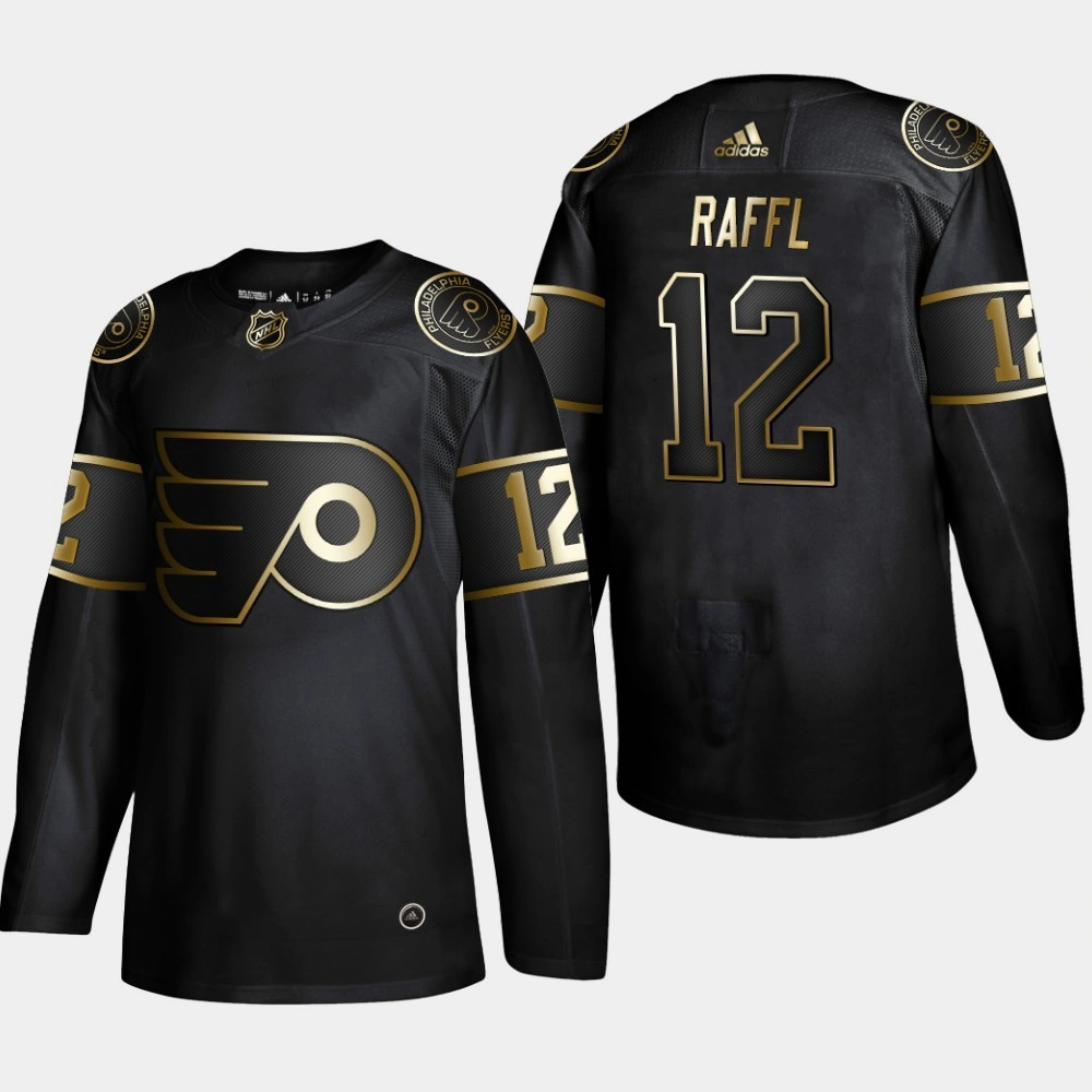 Men's Philadelphia Flyers Michael Raffl #12 2019 NHL Golden Edition Black Authentic Player Jersey
