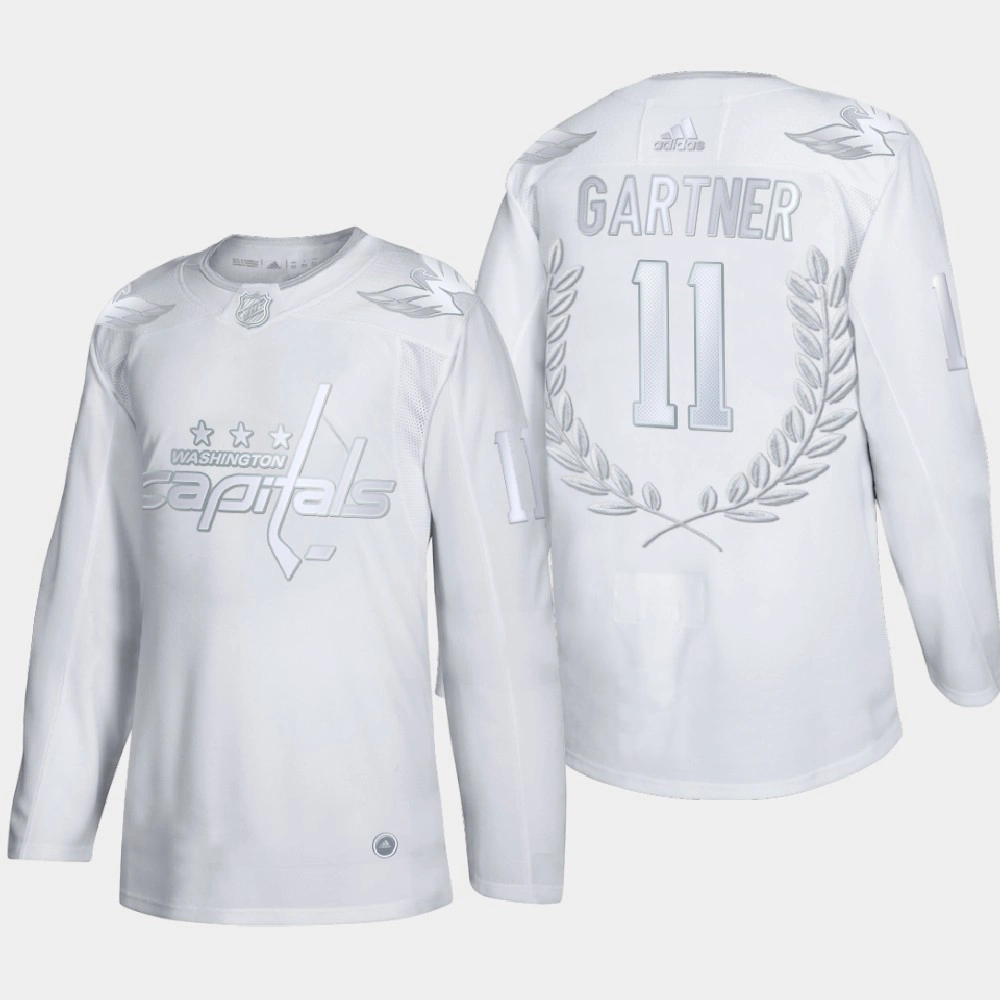 Mike Gartner #11 Retired Number Washington Capitals White Award Jersey