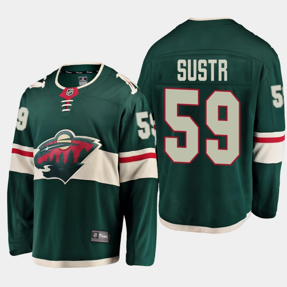 Youth Minnesota Wild Andrej Sustr Home Green #59 Jersey Breakaway Player Youth Minnesota Wild Andrej Sustr Home Green #59 Jersey Breakaway Player