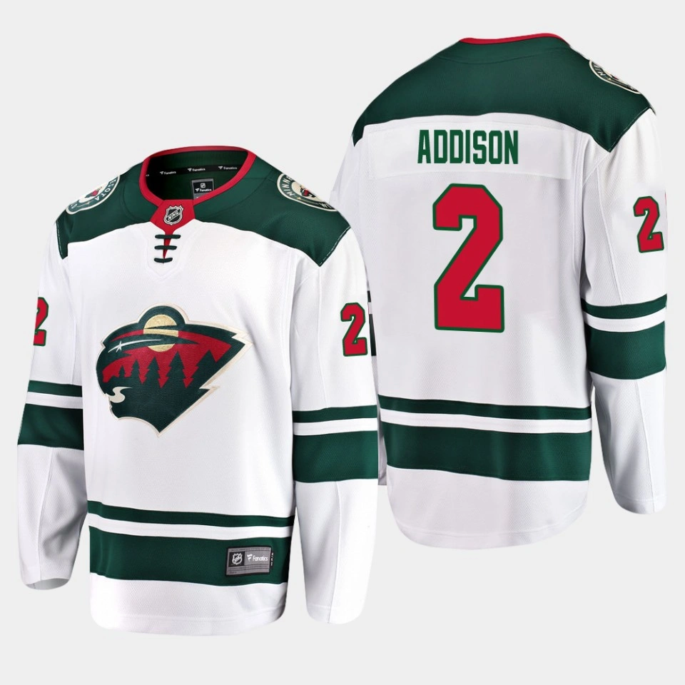 Women's Minnesota Wild Calen Addison Away White #2 Jersey Breakaway Player