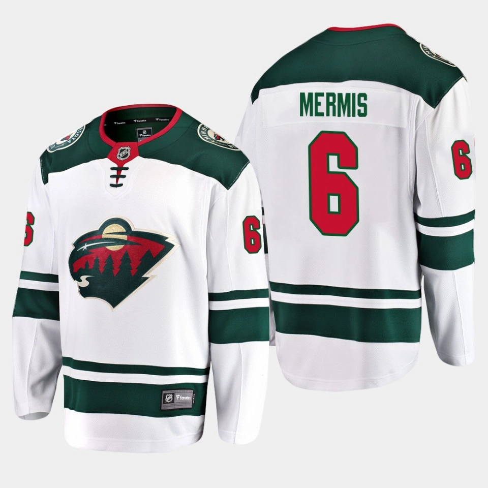 Minnesota Wild Dakota Mermis Away White #6 Jersey Breakaway Player Minnesota Wild Dakota Mermis Away White #6 Jersey Breakaway Player