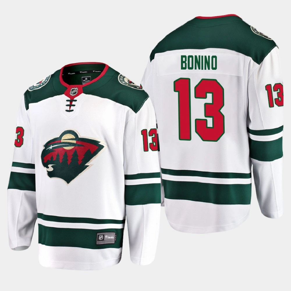 Women's Minnesota Wild Nick Bonino #13 Away 2020-21 Breakaway Player White Jersey