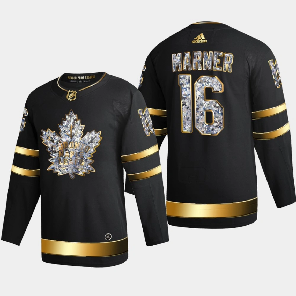 Youth Mitch Marner Toronto Maple Leafs 2022 Stanley Cup Playoffs Black Diamond Edition Jersey Authentic