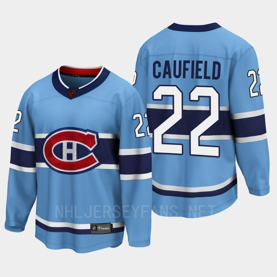 Cole Caufield Montreal Canadiens 2022 Special Edition 2.0 Breakaway Player Retro Blue Jersey Cole Caufield Montreal Canadiens 2022 Special Edition 2.0 Breakaway Player Retro Blue Jersey